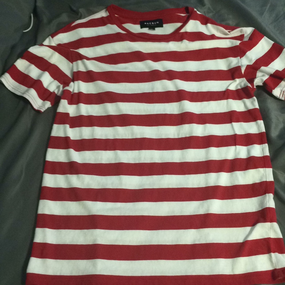 NWOT Red and white striped PacSun T-shirt size M
